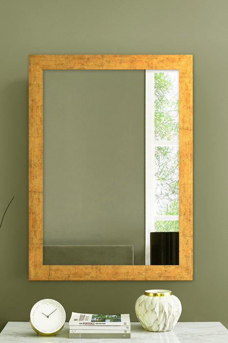 Hanah Home Espejo Decorativo Dorado con Marco